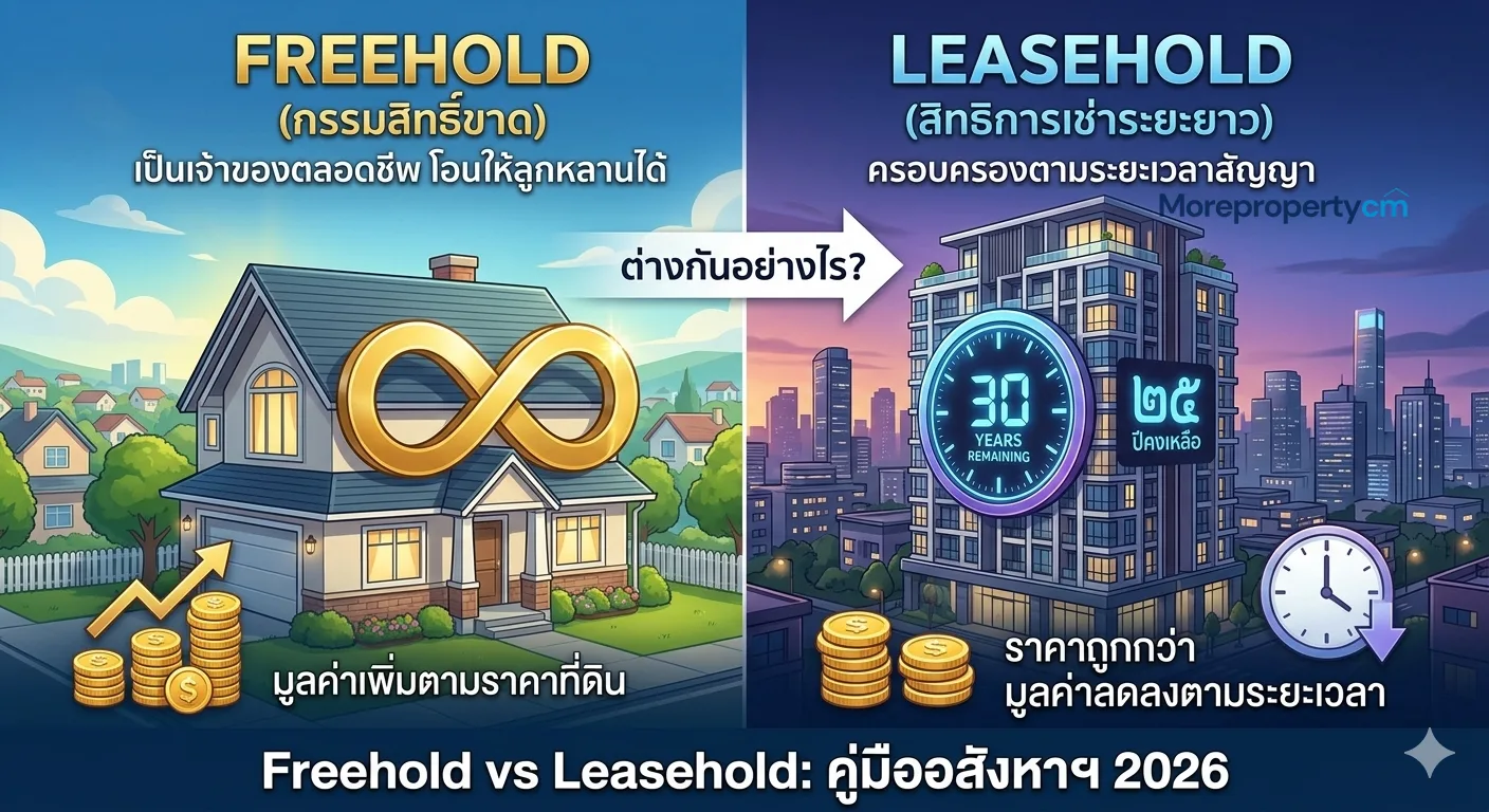 Freehold vs Leasehold ต่างกันอย่างไร? เลือกแบบไหนให้คุ้มค่าที่สุด