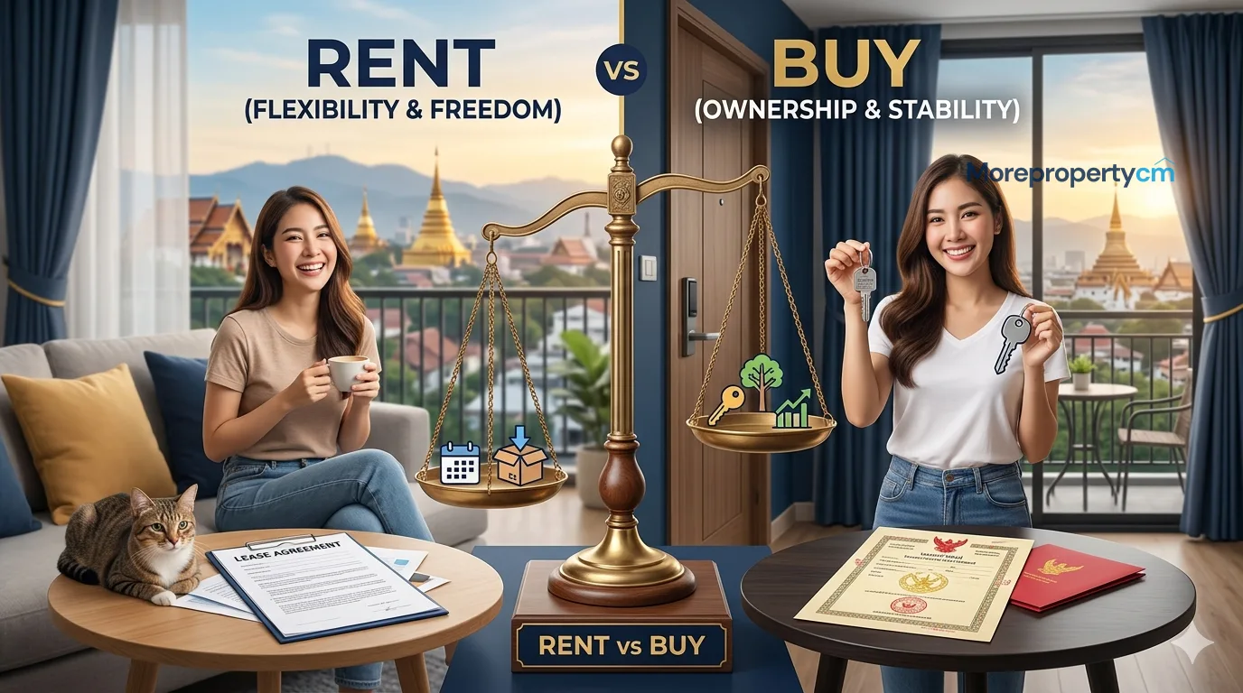 เช่าบ้านหรือซื้อบ้านเชียงใหม่ดีกว่ากัน? วิเคราะห์ตัวเลขอย่างละเอียด