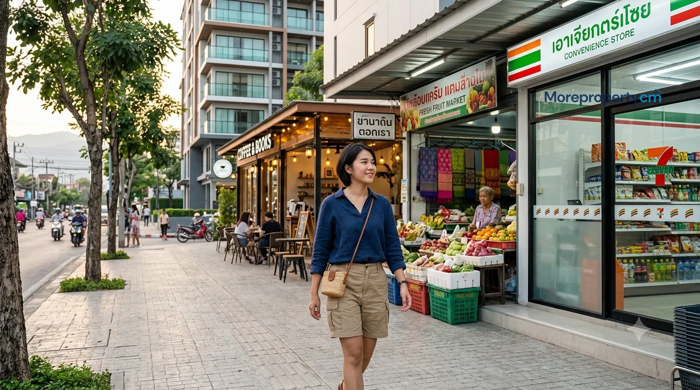 ระยะทางเดินเท้าจากคอนโดเชียงใหม่ถึงร้านสะดวกซื้อและตลาด ส่งผลต่อราคาแค่ไหน