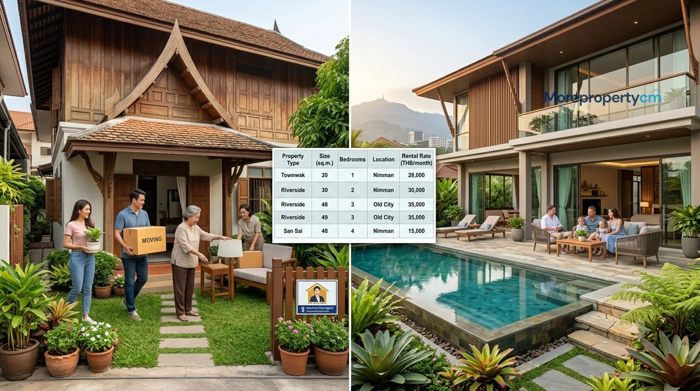ค่าเช่าบ้านเดี่ยวและทาวน์เฮาส์เชียงใหม่ราคาเท่าไหร่ในปี 2569 เปรียบเทียบรายย่าน