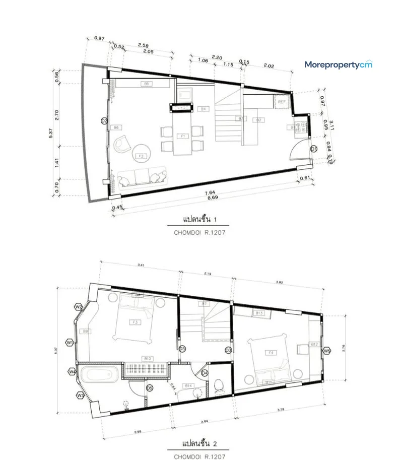ขาย ชมดอย คอนโด (ตึกกลม) – ห้องดูเพล็กซ์ 2 ชั้น ห้องใหญ่ 100 ตร.ม. ชั้น 12 ใกล้ มช. & นิมมานฯ - 19