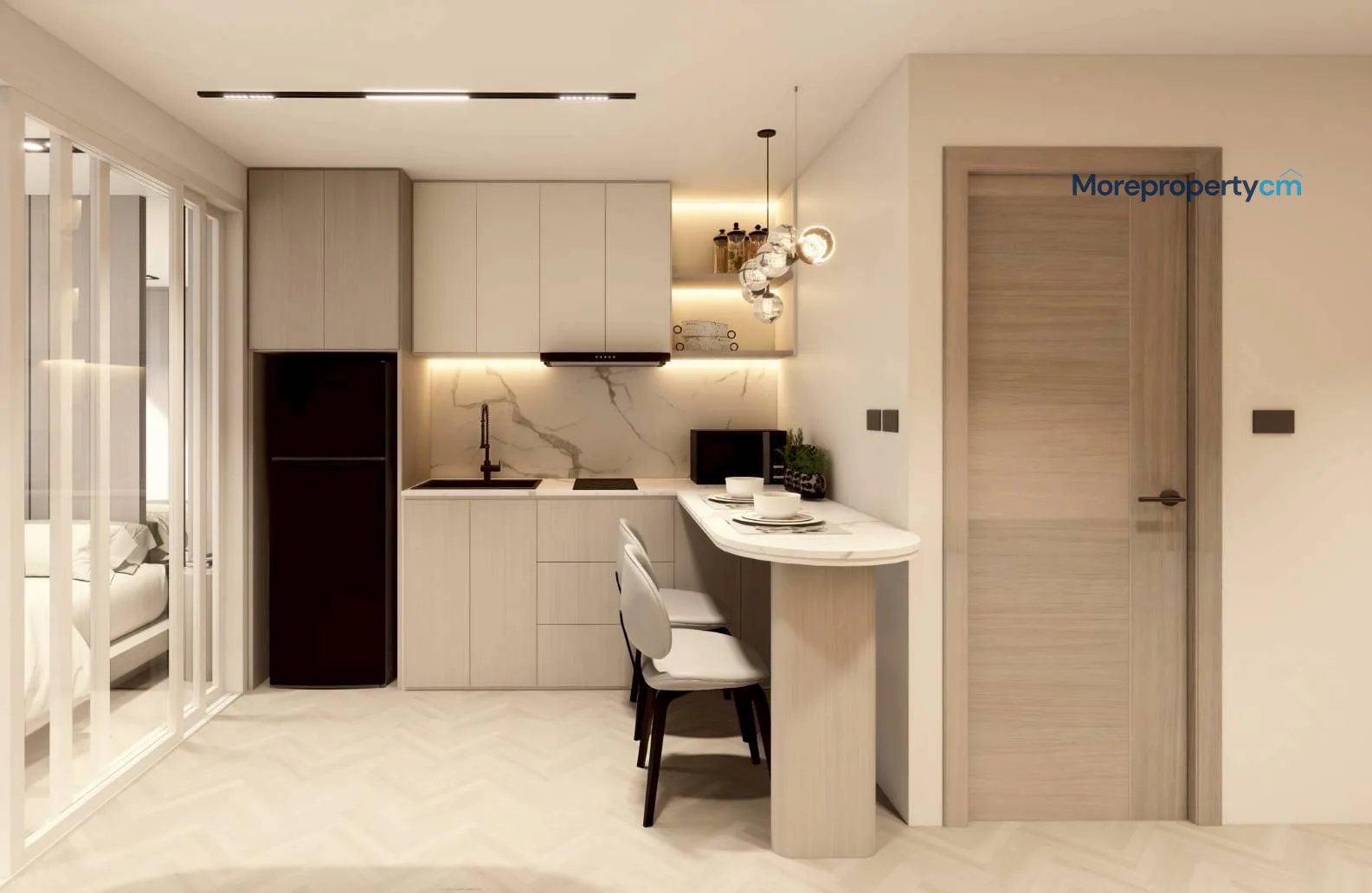 ขายคอนโด ชมดอย ตึกเหลี่ยม (Chomdoi Condo) – ห้องชั้นสูง ชั้น 9 วิวดอยสุเทพสวย รีโนเวทสไตล์โมเดิร์น โฮมมี่ - 12