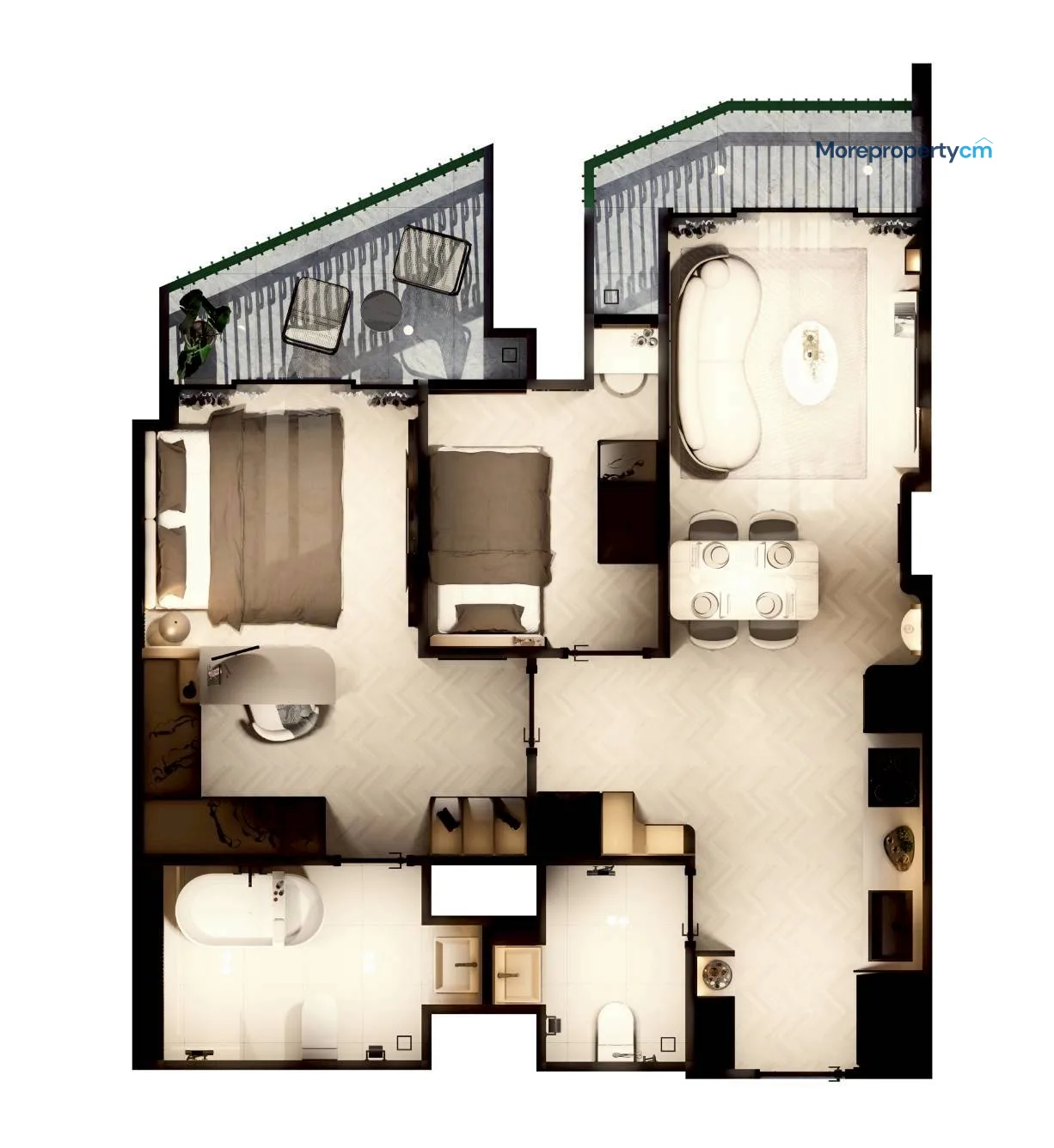 ขายคอนโดหรู ฮิลไซด์ คอนโด 4 (Hillside Condo 4) – ยูนิต 2 นอน 78.7 ตร.ม. ชั้น 8 กำลังรีโนเวทสไตล์ Modern Luxury แบบโรงแรม 5 ดาว ทำเลทองใจกลางนิมมานฯ - 20