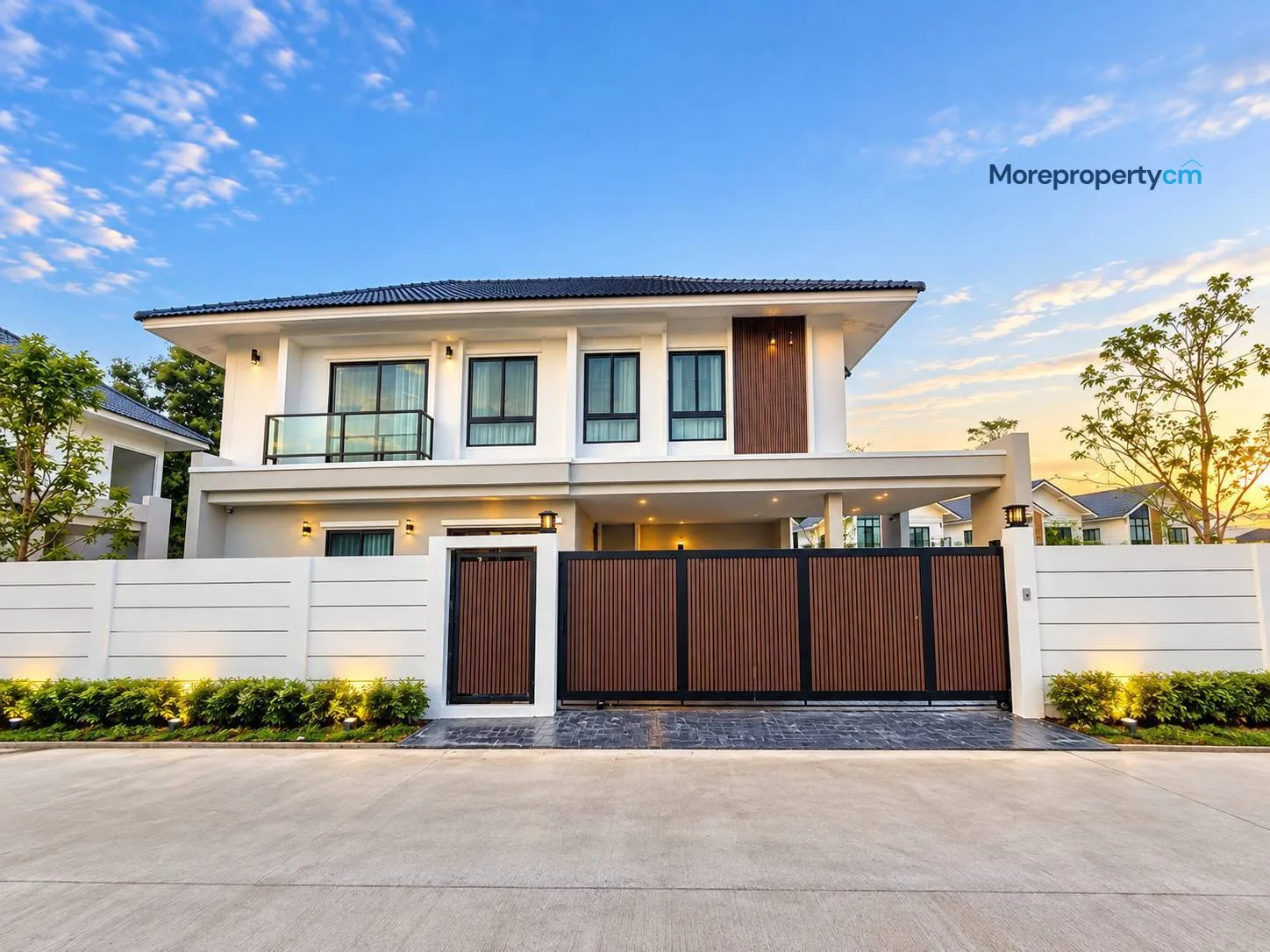 ให้เช่า บ้านในหมู่บ้าน ธารธารา หางดง บ้านสวย สไตล์โมเดิร์น