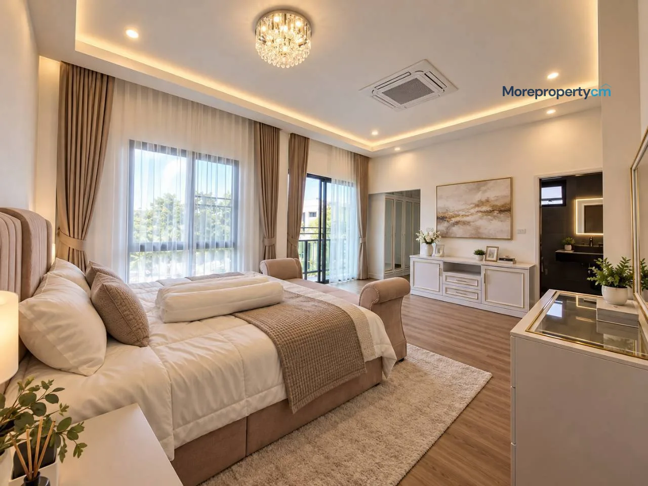 ให้เช่า บ้านในหมู่บ้าน ธารธารา หางดง บ้านสวย สไตล์โมเดิร์น - 5